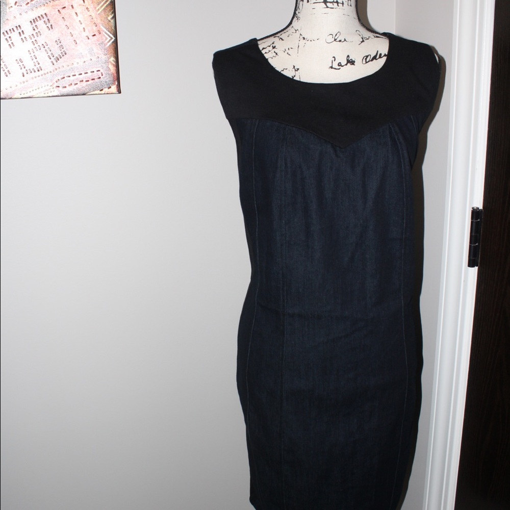 Sleeveless blue Jean dress